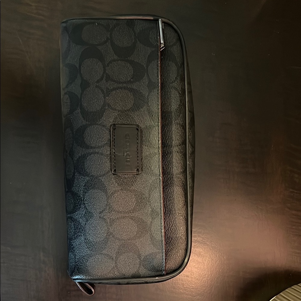 Coach Black Monogram Toiletry Bag